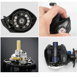 AK200 Metal Scrolls 7.2:1 High Speed Fishing Reel Left Right Hand Baitcasting Reel Brake System 8kg Drag Wheel Bait Casting