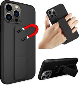 For iPhone 15 14 13 18 17 Pro Max 16 Plus Magnetic Stand Case for iPhone 14 Pro 아이폰 케이스 11 מגן לאייפון Wrist Str