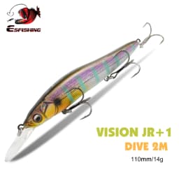 ESFISHING Jerkbait Minnow Lure 11cm 14g Dive 0-2.2m Floating Leurre Souple Hard Bait Peche Fishing for Perch Pike Bass