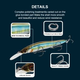 ESFISHING Jerkbait Minnow Lure 11cm 14g Dive 0-2.2m Floating Leurre Souple Hard Bait Peche Fishing for Perch Pike Bass