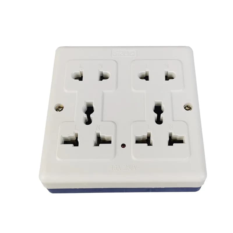 South East Asia 4 Way extension socket with light