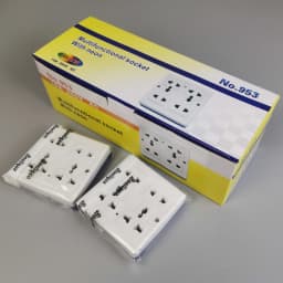 South East Asia 4 Way extension socket with light