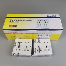 South East Asia 4 Way extension socket with light