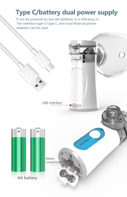 KIUZOU Medical Silent Mesh Nebulizer Handheld Asthma Inhaler Atomizer Kids Adult Nebulizador Mini Portable Nebulizer Humidifier
