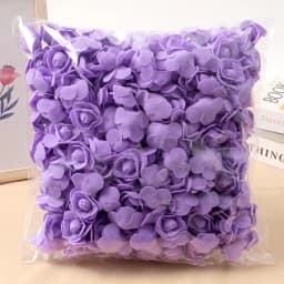100/200/300Pcs Rose Artificial Flowers Foam Fake Flower for Home Decor Wedding Decoration Bride DIY Gift Carfts Wreath Accessory