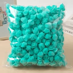 100/200/300Pcs Rose Artificial Flowers Foam Fake Flower for Home Decor Wedding Decoration Bride DIY Gift Carfts Wreath Accessory