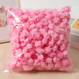 100/200/300Pcs Rose Artificial Flowers Foam Fake Flower for Home Decor Wedding Decoration Bride DIY Gift Carfts Wreath Accessory