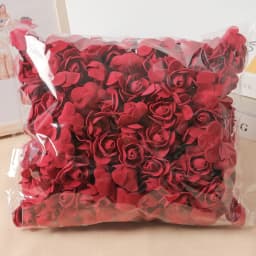 100/200/300Pcs Rose Artificial Flowers Foam Fake Flower for Home Decor Wedding Decoration Bride DIY Gift Carfts Wreath Accessory