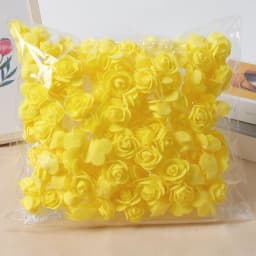 100/200/300Pcs Rose Artificial Flowers Foam Fake Flower for Home Decor Wedding Decoration Bride DIY Gift Carfts Wreath Accessory