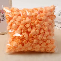 100/200/300Pcs Rose Artificial Flowers Foam Fake Flower for Home Decor Wedding Decoration Bride DIY Gift Carfts Wreath Accessory