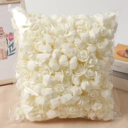 100/200/300Pcs Rose Artificial Flowers Foam Fake Flower for Home Decor Wedding Decoration Bride DIY Gift Carfts Wreath Accessory