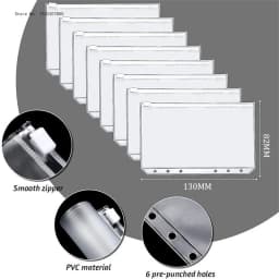 2023 New A7 Budget Binder Cash Envelopes for Money Saving Organizer with Zipper Pockets, Budget Sheets and Self-adhesive Labels