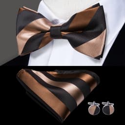 Hi-Tie Pre-tied Men's Bowtie Hanky Cufflinks Set Bow Tie Cravat for Male Jacquard Solid Paisley Floral Men silk Wedding Business
