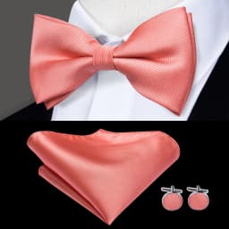 Hi-Tie Pre-tied Men's Bowtie Hanky Cufflinks Set Bow Tie Cravat for Male Jacquard Solid Paisley Floral Men silk Wedding Business