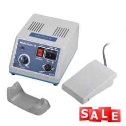 Dental Lab Marathon-III Electric Micromotor +Low Speed Contra Angle Straight Nosecone Handpiece+10PCS Tungsten Steel Carbide Bur