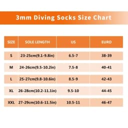 HiTurbo 3mm Neoprene Socks, Anti-Slip Water Socks Shoes, For Diving Swimming Surfing Snorkeling