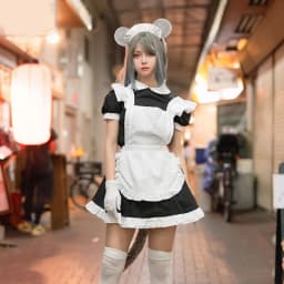 2Pieces Mouse Cat Wolf Tail Ears Headband Set Halloween Christmas Fancy-Party Costume Toy Gift for Woman Men Cosplay