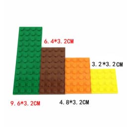50pcs DIY Building Blocks 6x12 Dots Thin Figures Bricks Educational Creative Size Compatible With 3028 Toys for Children