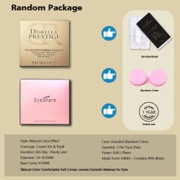 D'ORELLA 1 Pair(2pcs) Natural Color Lens Eyes Yearly Color Contact Lenses For Eyes Beauty Contact Lenses Eye Cosmetic Color Lens