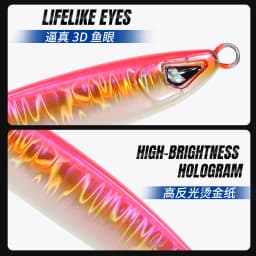 JIGGINGPRO 40g 60g 80g 100g Casting Metal Jigs Saltwater Fishing Lure Hard Bait Sea Fishing Artificial Bait Jigging Lure