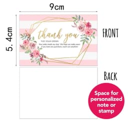 30 Pcs/pack Thank You Card Foil Gold Card Thank You For Your Supporting My Small Business Card Small Shop Gift Decorative Card