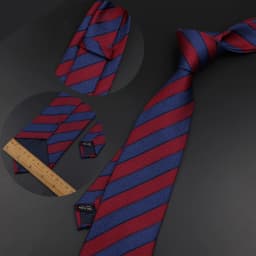 8cm New Fashion Stripe Men's Tie Classic Polyester Bright Necktie Business Meeting Formal Necktie Accessories Daily Wear Cravat