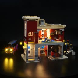 LED Light Set For Christmas Gift 10263 Winter Village Fire Station City Car DIY Toys Gift Blocks Bricks Lighting Kit No Model