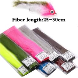 New Fly Tying Crinkled Long Synthetic Hair Kinky Strung Fuzzy Fibers for Clousers/Deceivers Pattern Streamer Fly Tying Materials