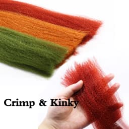 New Fly Tying Crinkled Long Synthetic Hair Kinky Strung Fuzzy Fibers for Clousers/Deceivers Pattern Streamer Fly Tying Materials