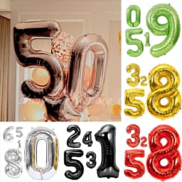 40inch Rose Gold Number Balloon Anniversary Wedding Party Decoration Digital Foil Balloons Inflatable Helium Balon Toy Wholesale