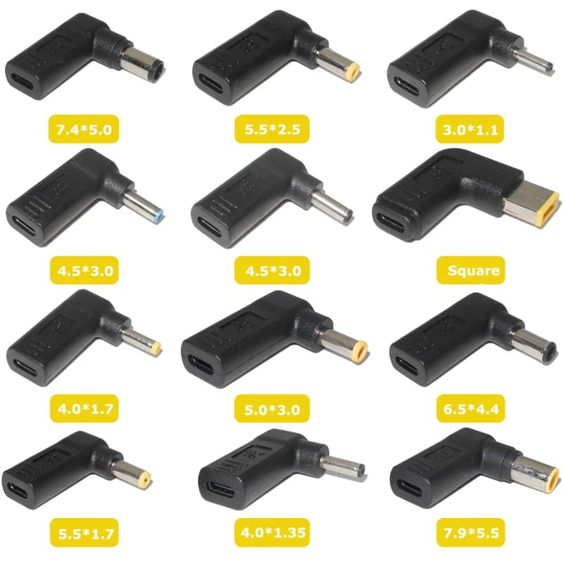 USB 3.1 Type C USB-C to DC Power Adapter PD Emulator Trigger Plug Connector Converter for Asus Hp Dell Acer Notebook Pc