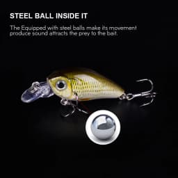 Hanlin Hot 3pcs/5pcs Suit 48mm/3.8g Hard Artificial Bait Mini Crankbait Fishing Lures Floating Wobblers Lure for Fishing Tackle