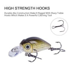 Hanlin Hot 3pcs/5pcs Suit 48mm/3.8g Hard Artificial Bait Mini Crankbait Fishing Lures Floating Wobblers Lure for Fishing Tackle