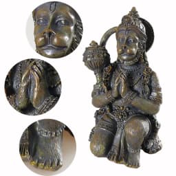 Stone Color Hanuman Statue Sculpture Big Resin Hindu Monkey God Buddha Statues Figurine Zen Home Garden Decoration Lucky Gifts