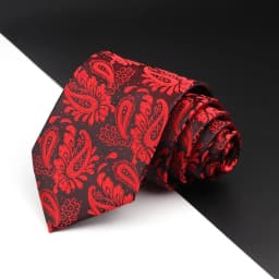 New Men's Tie Fashion Classic Polyester Stripe Paisley Red Blue Purple Wedding Party Designer Business 8cmJacquard Woven Necktie