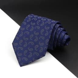 New Men's Tie Fashion Classic Polyester Stripe Paisley Red Blue Purple Wedding Party Designer Business 8cmJacquard Woven Necktie