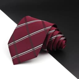 New Men's Tie Fashion Classic Polyester Stripe Paisley Red Blue Purple Wedding Party Designer Business 8cmJacquard Woven Necktie