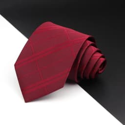 New Men's Tie Fashion Classic Polyester Stripe Paisley Red Blue Purple Wedding Party Designer Business 8cmJacquard Woven Necktie