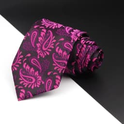 New Men's Tie Fashion Classic Polyester Stripe Paisley Red Blue Purple Wedding Party Designer Business 8cmJacquard Woven Necktie