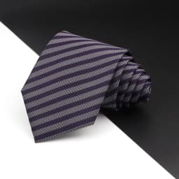 New Men's Tie Fashion Classic Polyester Stripe Paisley Red Blue Purple Wedding Party Designer Business 8cmJacquard Woven Necktie
