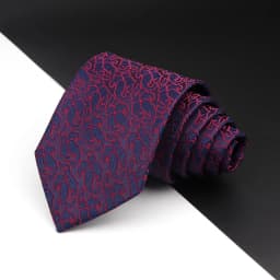 New Men's Tie Fashion Classic Polyester Stripe Paisley Red Blue Purple Wedding Party Designer Business 8cmJacquard Woven Necktie