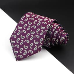 New Men's Tie Fashion Classic Polyester Stripe Paisley Red Blue Purple Wedding Party Designer Business 8cmJacquard Woven Necktie