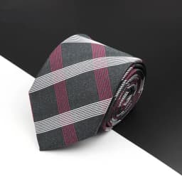 New Men's Tie Fashion Classic Polyester Stripe Paisley Red Blue Purple Wedding Party Designer Business 8cmJacquard Woven Necktie