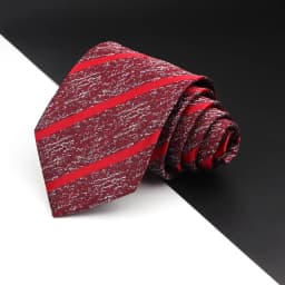 New Men's Tie Fashion Classic Polyester Stripe Paisley Red Blue Purple Wedding Party Designer Business 8cmJacquard Woven Necktie