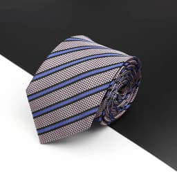 New Men's Tie Fashion Classic Polyester Stripe Paisley Red Blue Purple Wedding Party Designer Business 8cmJacquard Woven Necktie