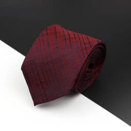 New Men's Tie Fashion Classic Polyester Stripe Paisley Red Blue Purple Wedding Party Designer Business 8cmJacquard Woven Necktie