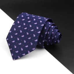 New Men's Tie Fashion Classic Polyester Stripe Paisley Red Blue Purple Wedding Party Designer Business 8cmJacquard Woven Necktie