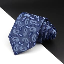 New Men's Tie Fashion Classic Polyester Stripe Paisley Red Blue Purple Wedding Party Designer Business 8cmJacquard Woven Necktie