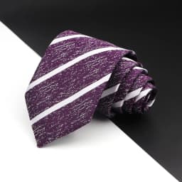 New Men's Tie Fashion Classic Polyester Stripe Paisley Red Blue Purple Wedding Party Designer Business 8cmJacquard Woven Necktie
