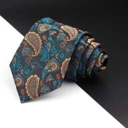 New Men's Tie Fashion Classic Polyester Stripe Paisley Red Blue Purple Wedding Party Designer Business 8cmJacquard Woven Necktie